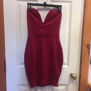 Plunge neck dress
